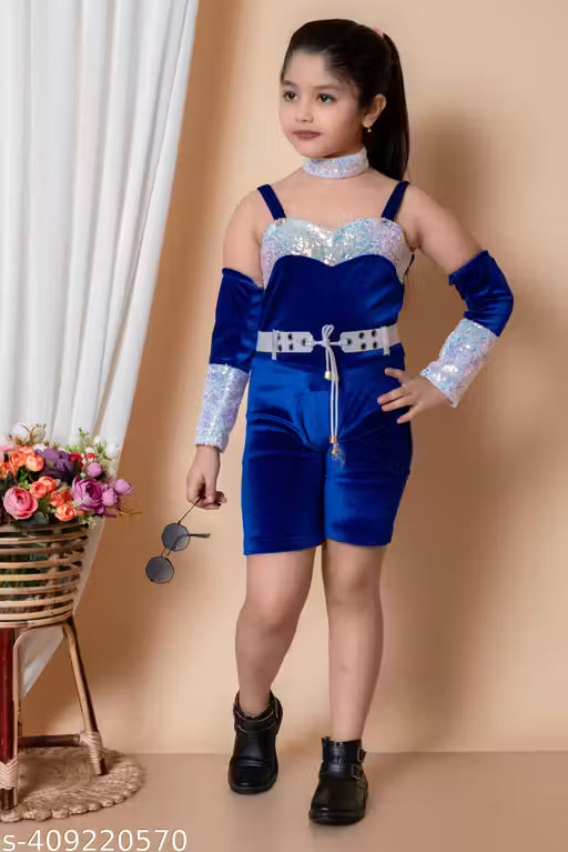 Girls Midi/Knee Length Party/Festive/Wedding Dress (Short Sleeve)